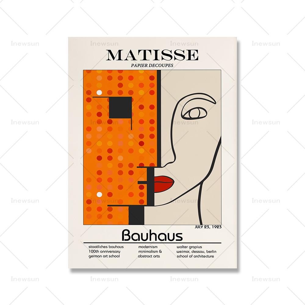 

Феминистская печать в стиле Баухаус с вырезами Матисса, постер с красочным контуром женщины, геометрические абстрактные картины на холсте, современный декор стен 50x70cm No Framed