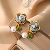 Popular Camellia Pearl Earrings Design Exquisite Fashion Versatile Earrings