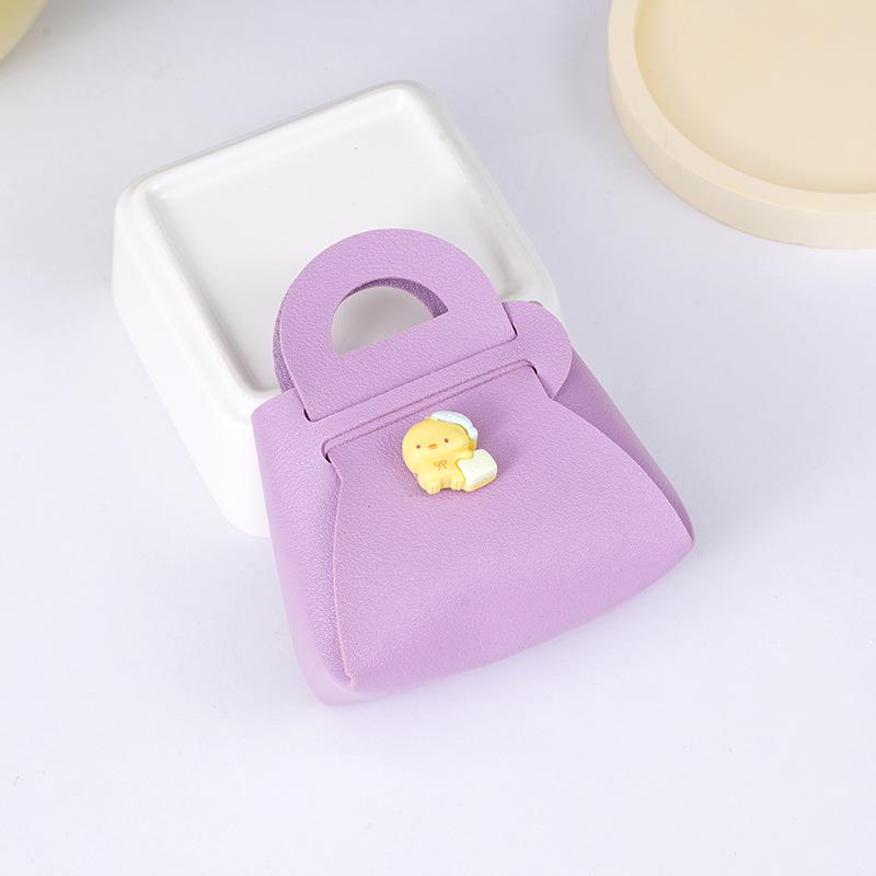 Cartoon Gelbe Enten-Greifautomaten-Schlüsselanhänger Macaron-Anhänger Münzbeutel Tasche