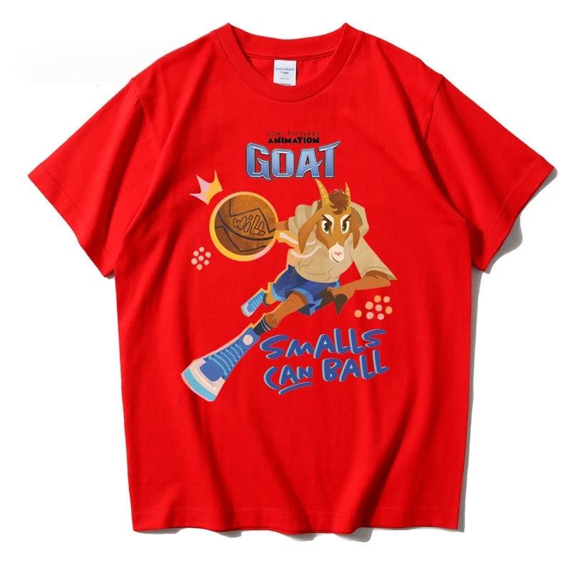 Children's Pure Cotton Soft Short Sleeved Casual Sportswear, _GOAT_ Printed Pattern, Daily Clothing for Boys and Girls