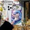 Phone Case: 2D Flat Design Suitable for iPhone 18 17 16 15 14 13 Pro Protective Case, Cartoon Dolphin, Perfect Christmas and Halloween Holiday Gift