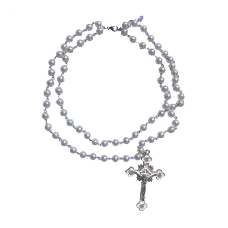 

Хрест-Розарій Перебільшена Ключична Ланцюжок Жіночий Темперамент Високоякісний Дизайн Все Підходить Багатошарове Намисто 1