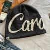American-style Letter-patterned Knitted Beanie, Women's Warm Pull-on Hat, Men's Face-slimming Beanie, Cold-weather Hat