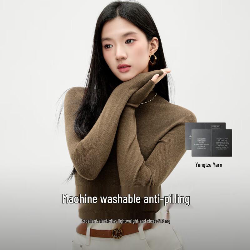 

Qiusui Yiren Yangzisha Women s Classic Machine-Washable Wool Knit Sweater XL