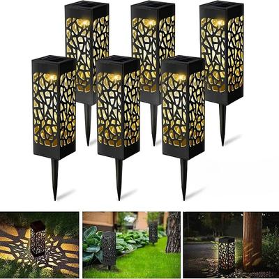 1/4/6PCS Zewnętrzna wodoodporna lampa solarna Piękna pusta lampa trawnikowa Czujnik światła LED Światło ogrodowe Wtyczka dekoracyjna