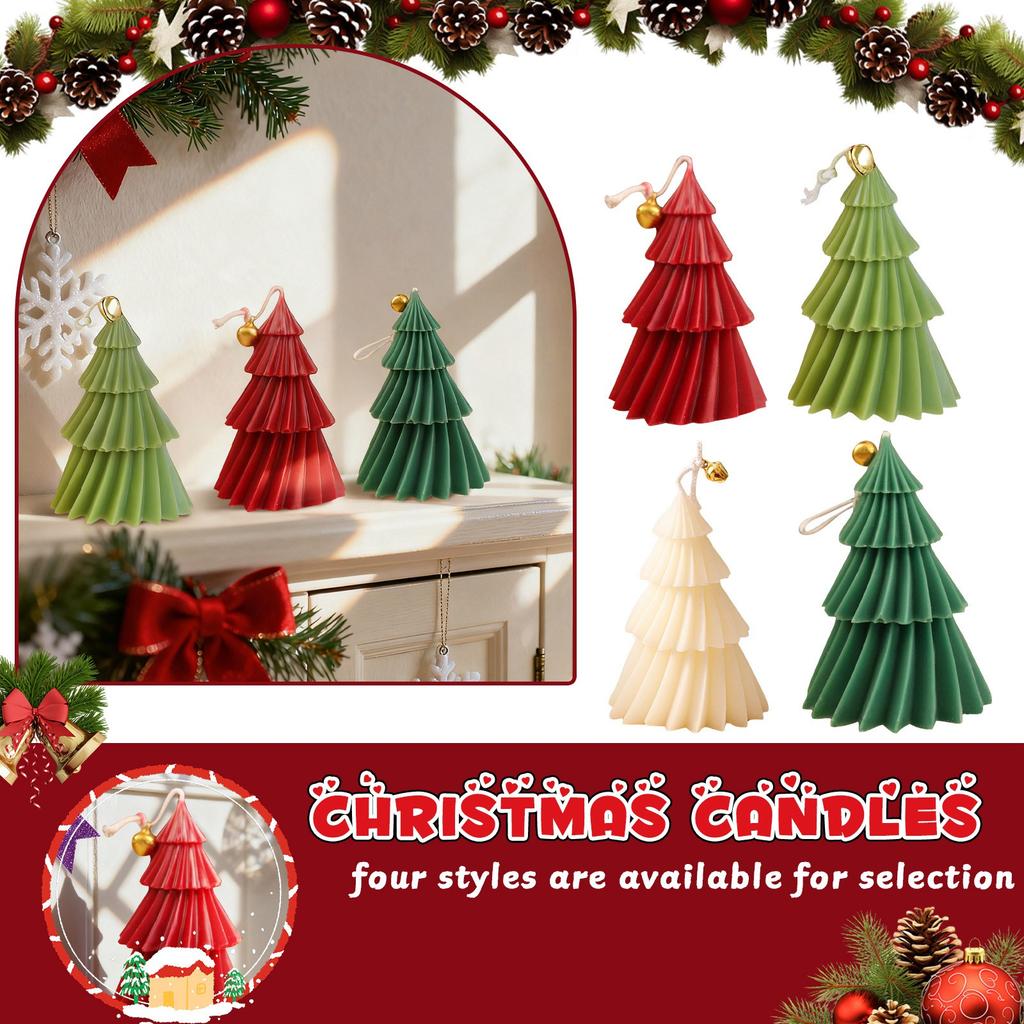 Christmas Tree Scented Candles, Exquisite Christmas Table Decorations, Festive Candle Ornaments, Gifts