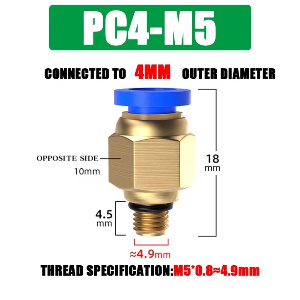 

Quick Connect Brass Pneumatic Fitting PC 4 6 8 10 12MM Multi Size Air Connector Pneumatic Connector Pneumatic Systems