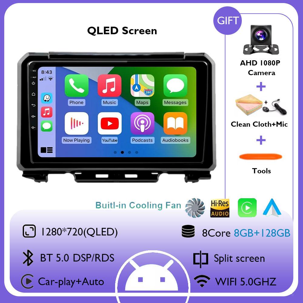 9" Android 14 Carplay Car Radio For Suzuki Jimny 2018 2019 2020 Navigation GPS Multimedia Player Stereo BT DSP WIFI+4G Auto