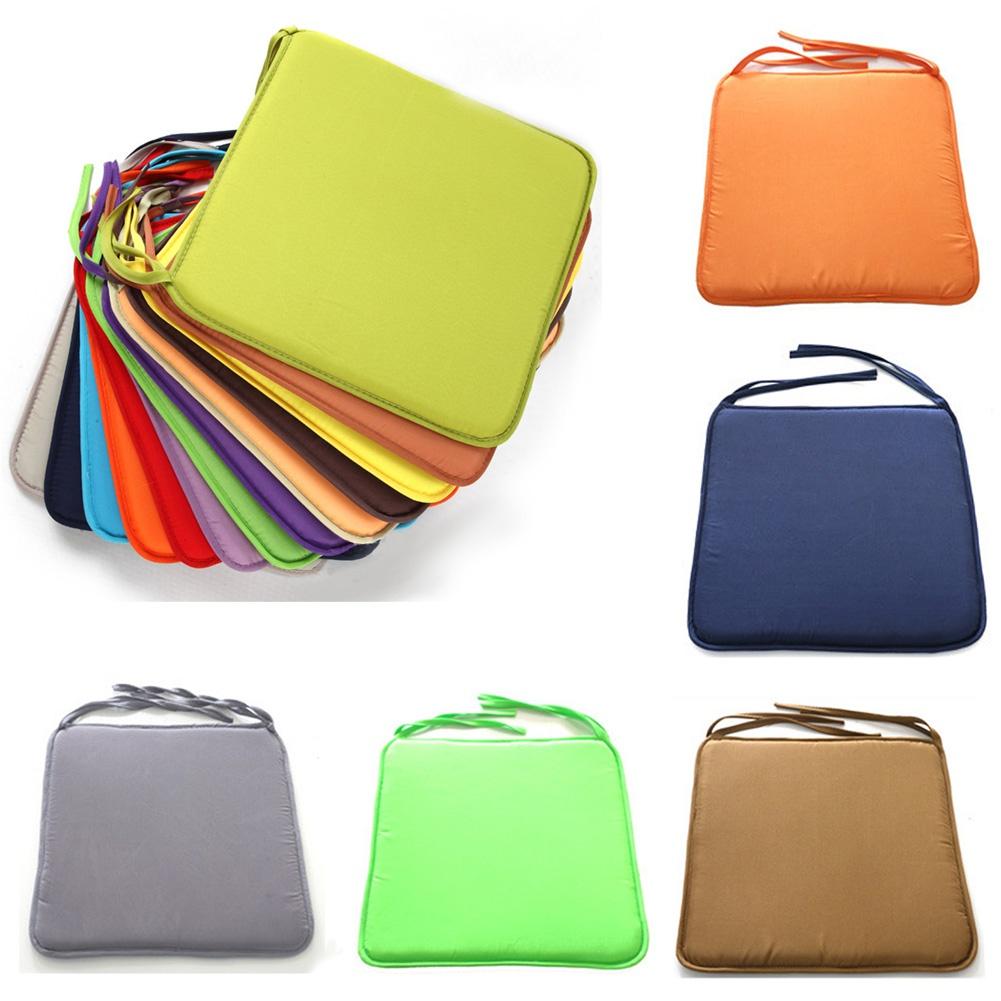 1Pc Square Chair Seat Pads with Cord for Home Car Sofa Office Decoration Square Solid Pads Color Ran