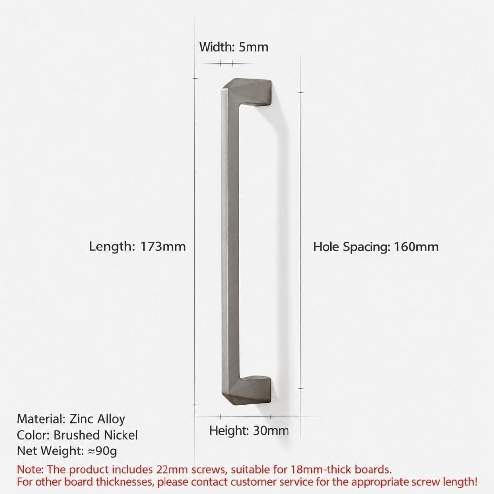 Single Double Hole Wardrobe Door Handle Cabinet Pull Handle for Cabinet Wardrobe Drawer
