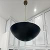Stilnova 3 Light Flush Mount Fixture Dome Light Mid Century Modern Matte Black Sputnik Chandelier Light Fixture 30 Inch