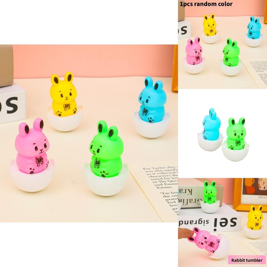 Rabbit Tumbler Toy For Kids With Plastic Resin Material And Educational Benefits