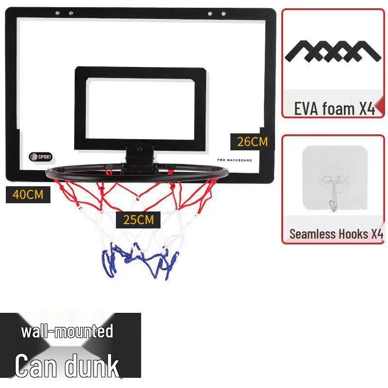 Punch-Free Foldable Basketball and Volleyball Hoop for Kids - Indoor/Outdoor Wall-Mounted Dunk Board