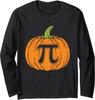 Pumpkin Pi Symbol Math Nerd Spooky Halloween Fun Long Sleeve T-Shirt