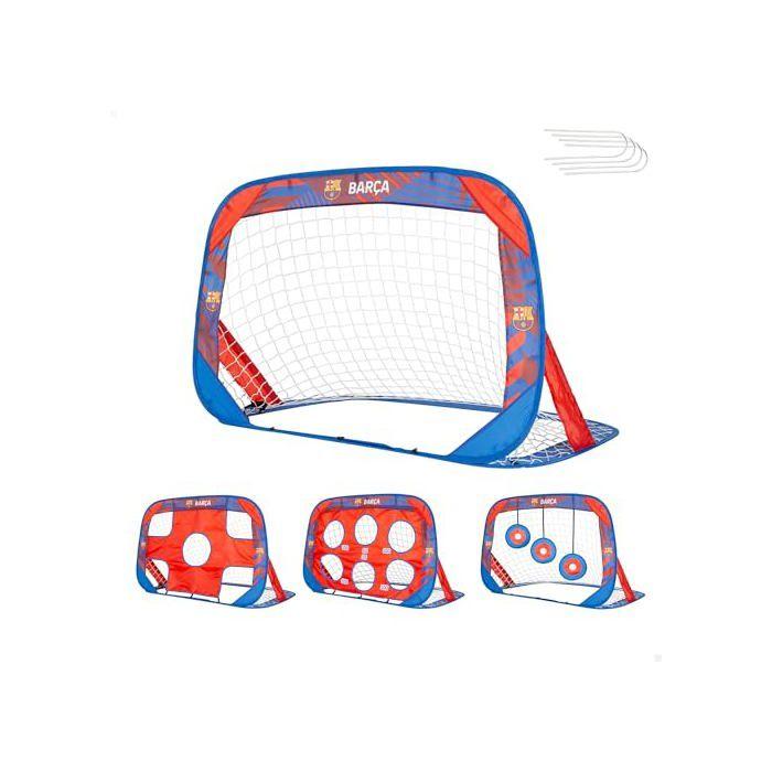 But de football pop-up - COLORBABY - 120x80x80 cm - Rouge/Bleu - 4 modes de jeu - Cibles interchangeables