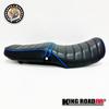 King Road 88 II Tuck Roll Blue Kawasaki/Barrios type/ZR250B seat/Anko cut/Synthetic leather/Sheet/Piping