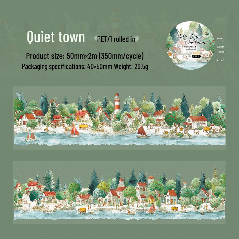 Ketchup Girl Scenery Tape: Watercolor Fairy Tale Sticker Set (6 Styles)