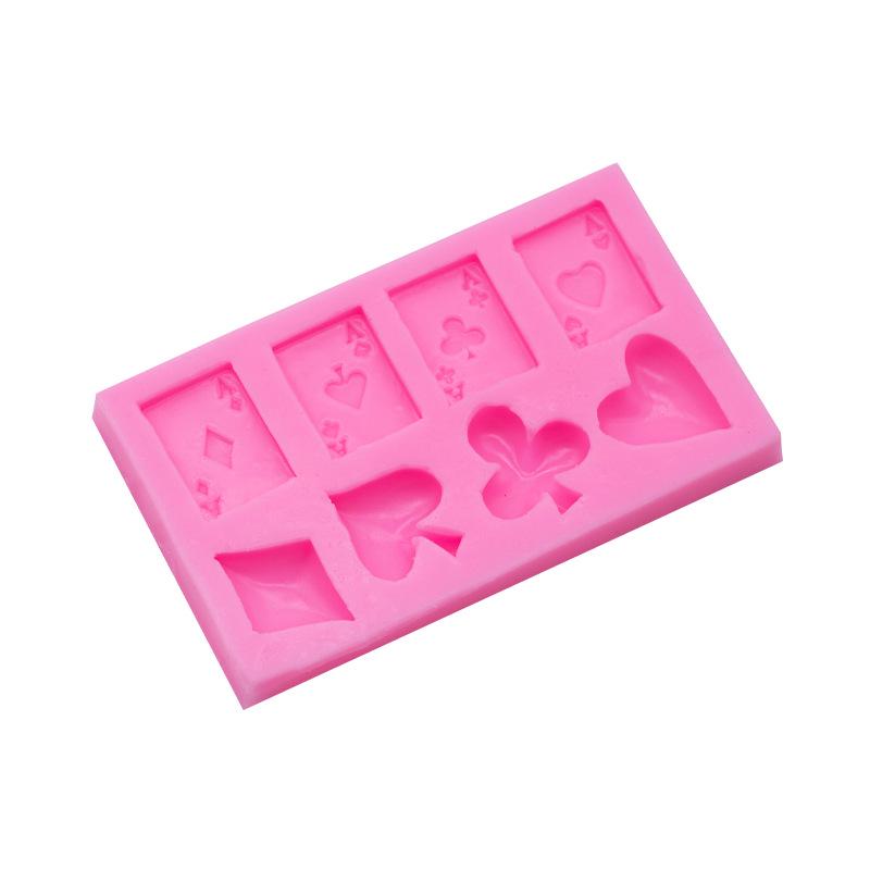 Poker Card Suit Silicone Mold for Cake & Craft Décor