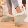 Fashion Crystal Strap Fur Ankle Boots Women Warm Short Plush Platform Snow Boots Woman Comfort Non Slip Thick Sole Cotton Shoes