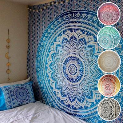 Yoga-Ausrüstung, Mandala, böhmische Yogamatte, Strandtuch, Schal, Decke, indischer Wandbehang, Wandteppich