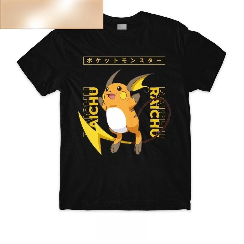 T-shirt Stampata Pokmon Raichu Unisexs E Unisexs Tshirt Tshirt 2026 Estate Maglietta Streetwear Casual Y2k Top Abbigliamento Unisexs