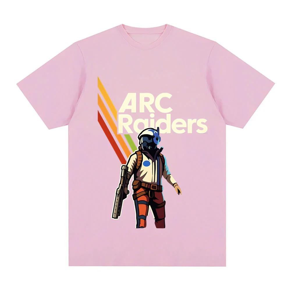 Arc Raiders Retro SciFi Illustration Tshirt Shooting Game Graphic Casual Cotton Oversized Comfortable High Quality Clothing
