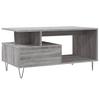 Vidaxl Coffee Table, Sonoma Grey Oak 90X49X45 Cm, Wood-Based