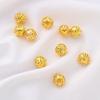 Hollow Flower Pattern Round Spacer Beads for DIY Jewelry and Ancient Style Hair Accessories