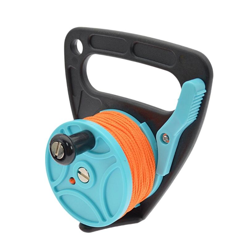 Diving Reel with Thumb Stoppers 46m/150ft Scubas Ratchets Dives Reel for Underwater Scubas Diving Snorkeling Enduring