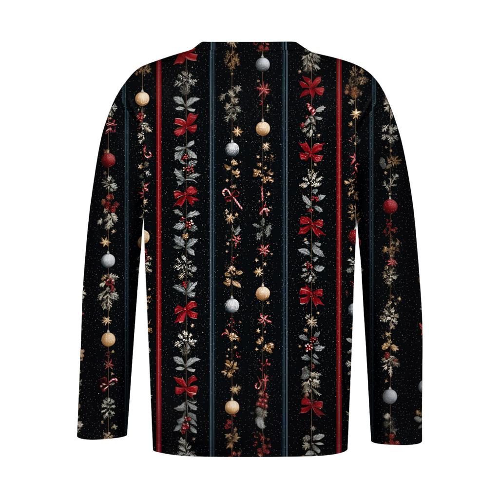 Women's Fashionable Casual Long Sleeved Plus Size  Print Top Plus Size Floral Print Top