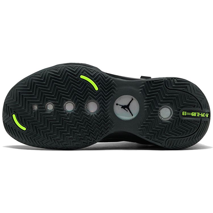 Air Jordan 34 Black Cat Unisex Sneakers Dark Smoke-Grey Electric-Green AR3240-003