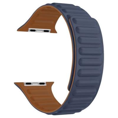 Bracelet De Montre - MY-MONTRE - Indigo 42/44/45/49mm - Silicone Ultra-lisse - Boucle Magnétique - Compatible Apple