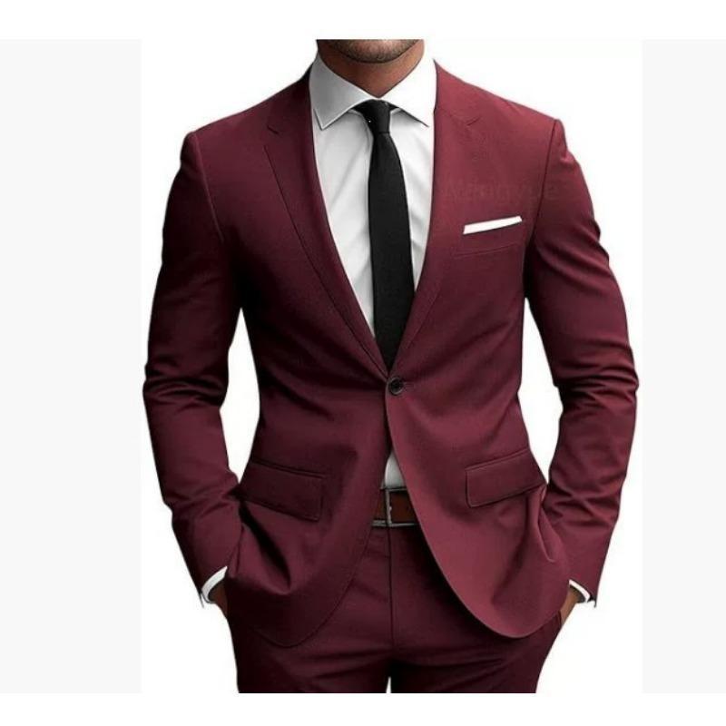 Mens Black 2 Piece Suit Blazer and Pants Set
