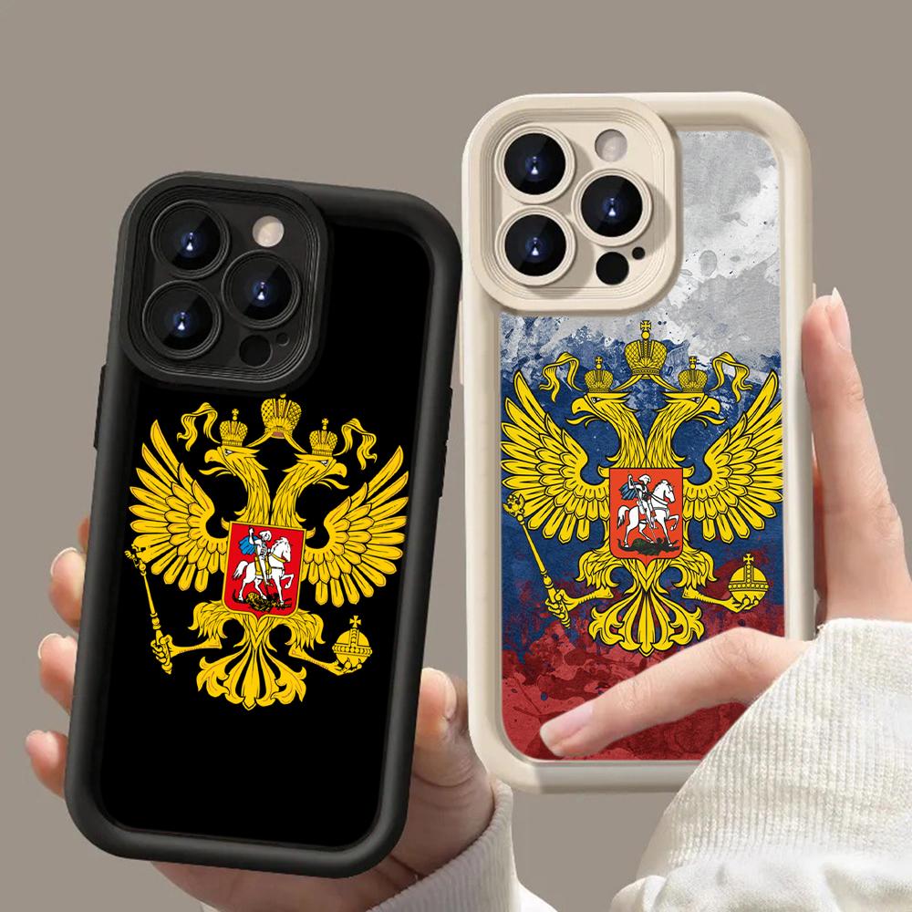 LZ15 Emblem of Russia design Silicone Phone Case for Xiaomi 11 Lite 5G 14T Redmi 14C 13C A3 Note 12 11 9 10 13 Pro Plus Shockproof Back Cover
