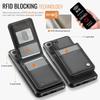 For Samsung Galaxy S22 5G Leather Back Cover Magnetic Case JEEHOOD J06 Phone Case with Card Bag RFID Blocking