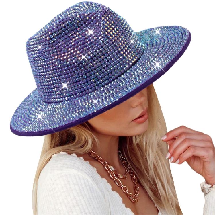 Sparkle Womens Cowboy Hat Western Cowgirl Hats Rhinestones Party Prop Disco Hats