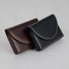 Leather & Stainless Steel Business Card Holder - Half Round Design 03