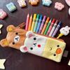 Cartoon Pen Bag Pencil Case Student Stationery Bags Organizer Cartoon Easy Bear Long Plush Storage Pencil Bag