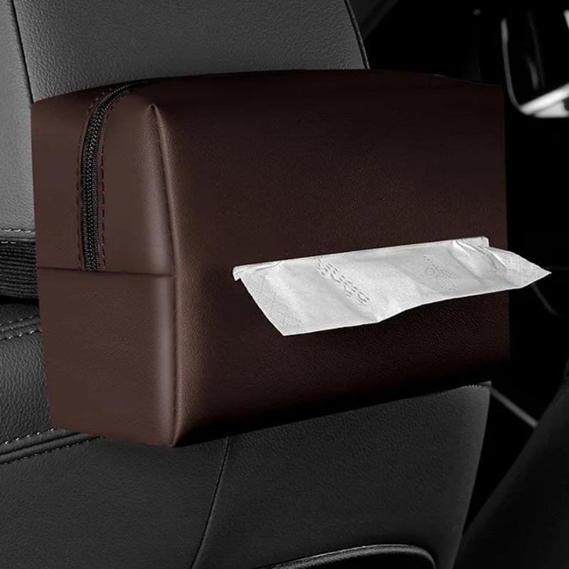 Universal Car Hanging Tissue Box, sunshade seat backrest suspension tissue box, car armrest storage box, car organization