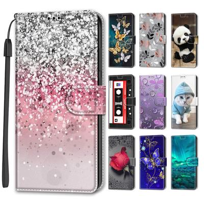 Luxuriöse, bemalte Lederhülle im Brieftaschen-Stil, Schutzhülle für Samsung Galaxy M12/M02s/M13 5G/A04 4G/M13 4G/M23 5G/M53 5G/M52 5G/M33 5G/M32 4G/M11