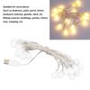 Ball String Lights Waterproof USB Port Power Supply LED Decorative Ball Lights For Bedroom Wedding Party Warm White 3m/9.8ft 20