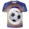 Maglietta con stampa 3D di calcio Kawaii Maglietta per bambini Girocollo Moda estiva Maglietta per ragazzo Ragazza Sport allentata unisex Magliette per abbigliamento per bambini
