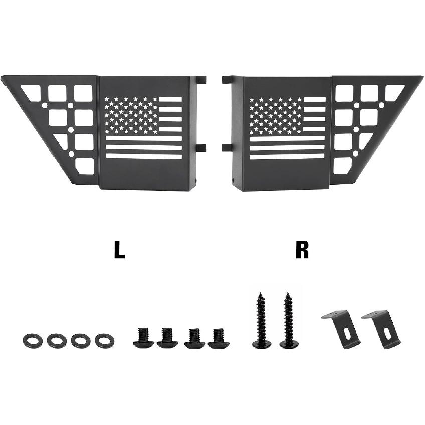 Door Pockets Storage Compatible With 2007-2018 Jeep Wrangler JK JKU 4 Door Metal Side Ert Organizer Box Replace Sagging Net