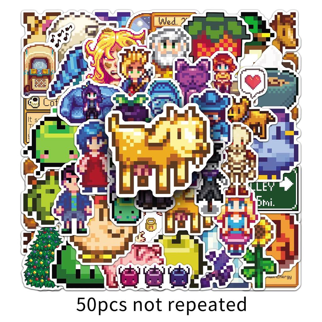 1050Pcs Game Stardew Valley Sticker Cartoon Funny Doodle Decal Children'S Toy Gifts For Water Cup Luggage Helmet Bicycle