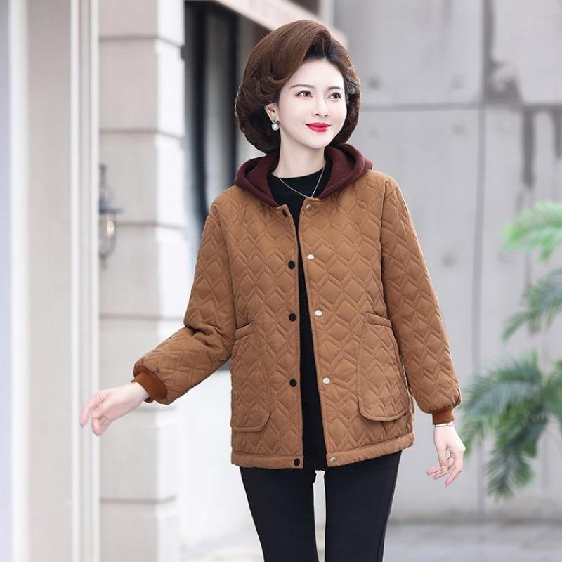 Herbst Winter Kleidung Herbst und Winter Lockere Jacke Mit Kapuze Baumwollgepolsterte Kleidung Neue Baumwolljacke Damen Freizeit Baumwollkleidung Dünn