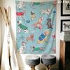 Cozy Cartoon Dog Pattern Home Decor Tapestry, Wall Hanging, Decorative RV Wall Cloth.ZGT0914369