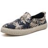 Designer Shoes Men New Breathable Fabric Slip-on Loafers Sneakers Casual Shoes Men Low Top Flower Print Canvas Men's Shoes