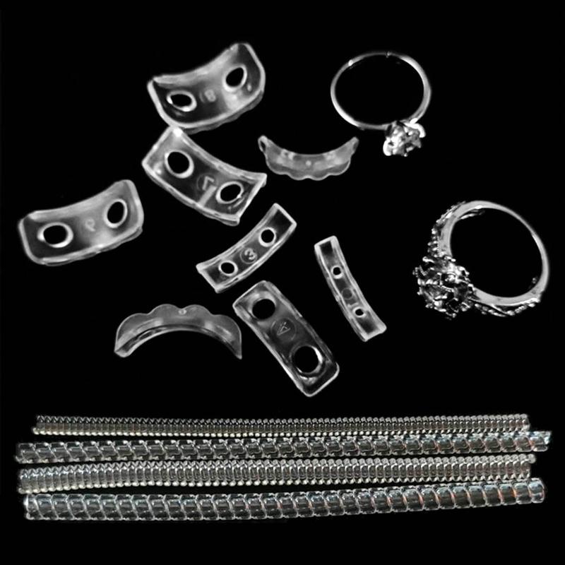 1 Set 4 Sizes Invisible Ring Size Adjuster for Loose Rings Clear Invisible Ring Resizer Jewelry Sizer Spirals Tightener