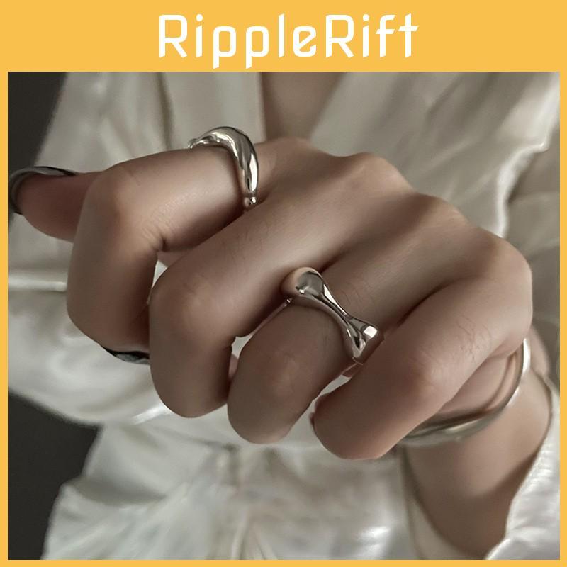 Elegant Adjustable Copper Geometric Ring For Women Fashionable Ins Style Unique Design