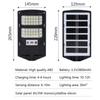 1 Pack Solar Street Light Outdoor Waterproof 6500K LED Solar Motion Sensor Light Outdoor Dusk To Dawn Flood Light Remote Control